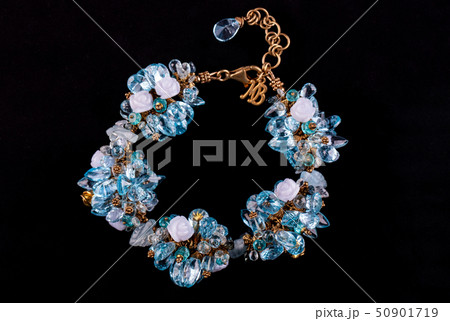 A bracelet sapfirinovy with a droplet on a fastene A bracelet sapfirinovy with a droplet on a fastene 50901719
