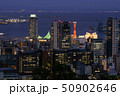 ビーナスブリッジからみる神戸の夜景・ポートタワー 50902646
