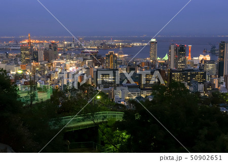 ビーナスブリッジからみる神戸の夜景・ポートタワー 50902651