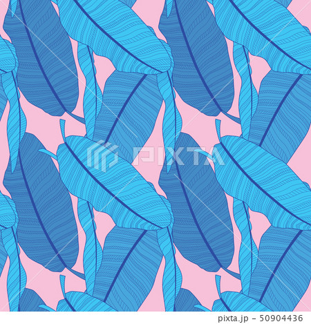Palm Leaf Vector Seamless Pattern Background Illustration 50904436