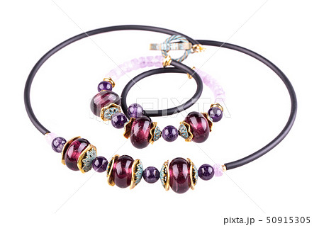 The set from a necklace-choker and a bracelet suit The set from a necklace-choker and a bracelet suit 50915305