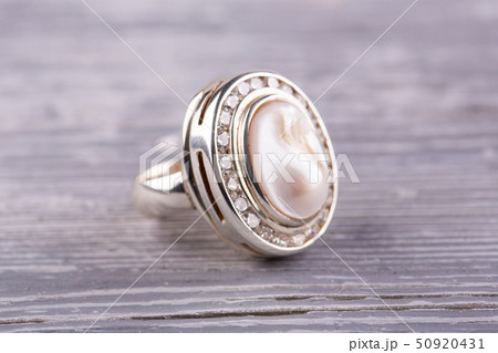 In the center of composition – natural pearl 50920431