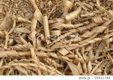 Wood chippings in sawmill detail Wood chippings in sawmill detail 50931789
