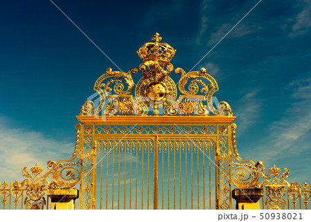 Detail of Versailles Palace Park golden gate Detail of Versailles Palace Park golden gate 50938021