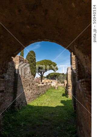 Ostia Antica Rome Italy - Ancient Roman buildings 50940534