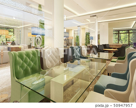 The interior design of the hotel, breakfastroom 50947957