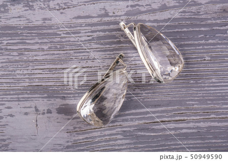 Earrings from rhinestone in silver Earrings from rhinestone in silver 50949590