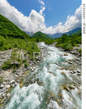 伊折橋より早月川を望む（上流側） 50950329