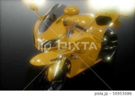moto sport bike in dark studio with bright lights moto sport bike in dark studio with bright lights 50953086