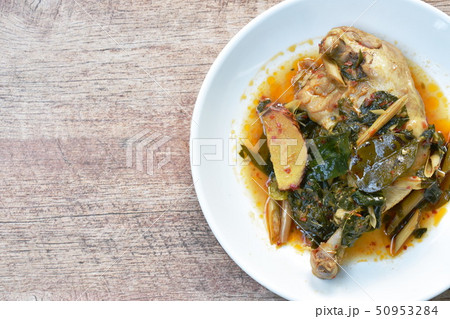 steamed spicy chicken thigh and leg with herb steamed spicy chicken thigh and leg with herb 50953284
