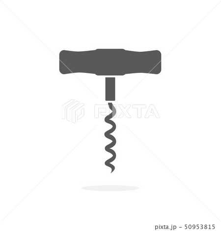 Corkscrew icon on white background 50953815