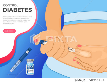 Diabetes Concept with Insulin Pen Injection 50955194