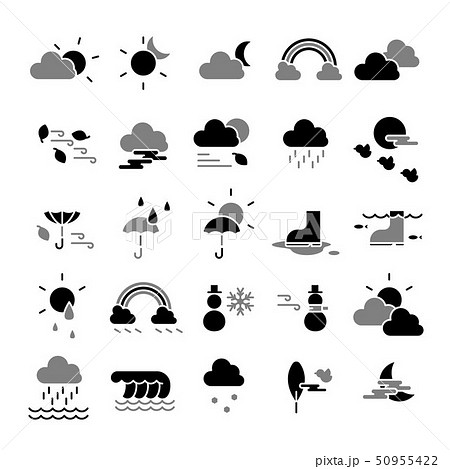 set of weather icons, weather forecast 50955422