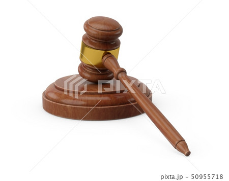 3D rendering Wooden gavel, Judge Hammer 50955718