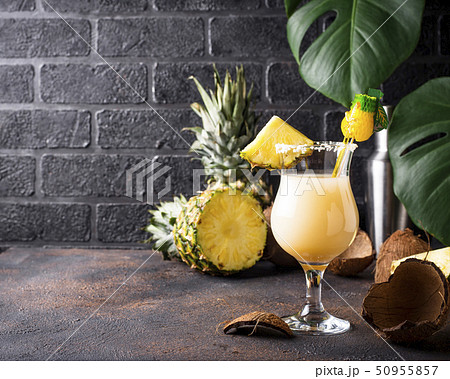Pina colada. Traditional Caribbean cocktail 50955857