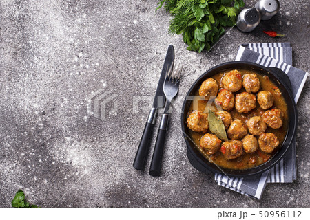 Homemade meatballs with tomato sauce Homemade meatballs with tomato sauce 50956112