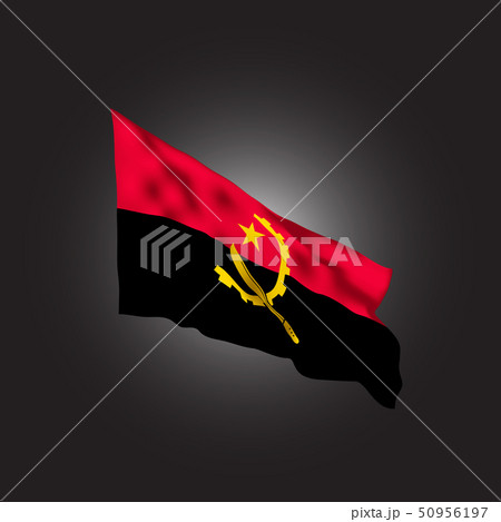Angola flag in the wind. Vector illustration 50956197