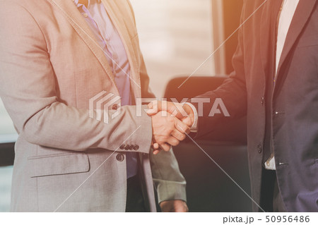 two businessman handshake for working successful 50956486