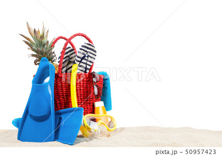 Red beach bag 50957423