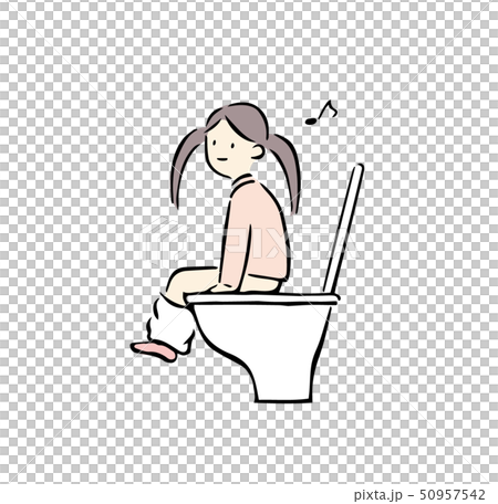 トイレの時間3のイラスト素材