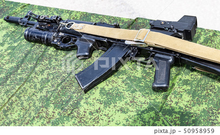 Russian rifle with under-barrel grenade launcher Russian rifle with under-barrel grenade launcher 50958959