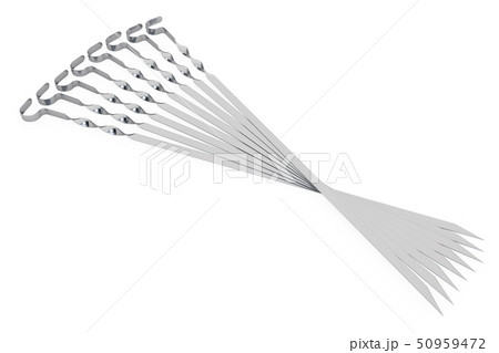 Set of skewers, 3D rendering 50959472