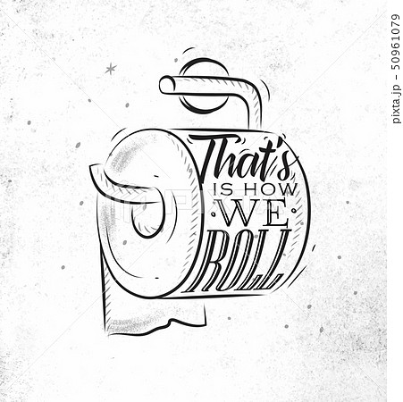 Toilet paper graphics retro Toilet paper graphics retro 50961079