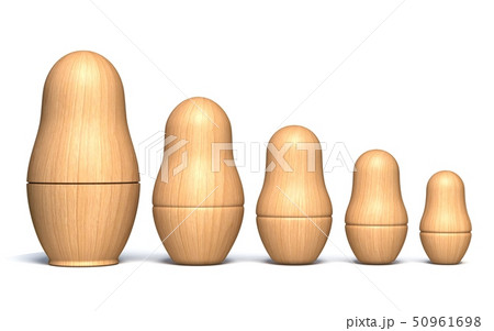 unpainted matryoshka dolls