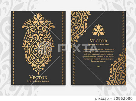Black and gold greeting card design. 50962080