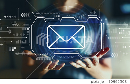 Email with young man Email with young man 50962508