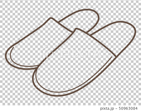 Simple slippers (line drawing) - Stock Illustration [50963084] - PIXTA