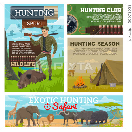 Hunting season animals, hunter ammo equipment Hunting season animals, hunter ammo equipment 50975055