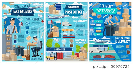 Postal delivery service, post office shipping 50976724