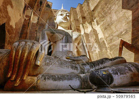 Long Fingers of Giant Buddha at Ayuthaya, Thailand 50979565