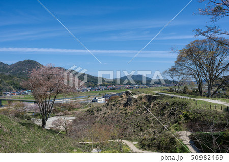 山城　月山富田城　春　 50982469