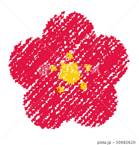 手書き風 色鉛筆 クレヨンタッチ イラスト 梅 桜のイラスト素材 50982620 Pixta