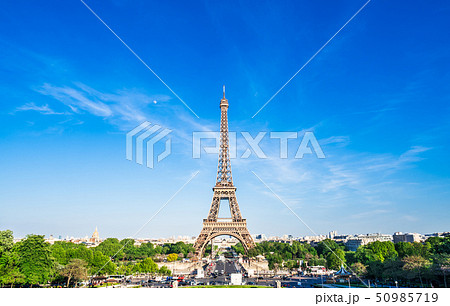 パリ シャイヨ宮から眺めるエッフェル塔 パリ シャイヨ宮から眺めるエッフェル塔 50985719