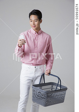 Attractive young man. sale, shopping, fashion, and style concept photo 436 50991674