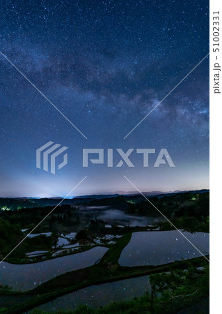 棚田と天の川　星峠　【新潟県】 51002331