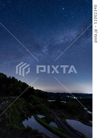 棚田と天の川　星峠　【新潟県】 51002340