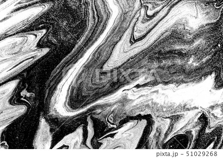 Black and white marbling pattern. Marble liquid texture. 51029268