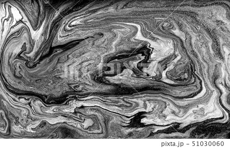 Black and white marbling pattern. Marble liquid texture. Black and white marbling pattern. Marble liquid texture. 51030060
