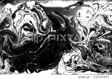 Black and white marbling pattern. Marble liquid texture. Black and white marbling pattern. Marble liquid texture. 51030845