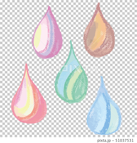 雫　クレヨン　ベクター　雨の日サービスデー 51037531