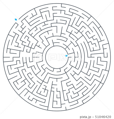 Maze, labyrinth, round, circular maze. 51046420