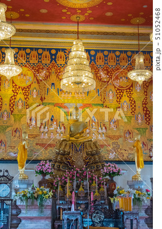 Thai monk worship in temple Thai monk worship in temple 51052468