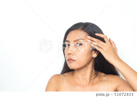 40-49 years Asian woman has problems on face. 51072833
