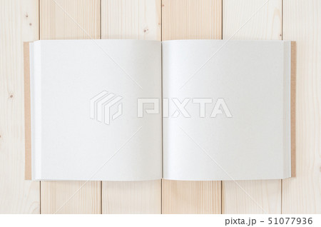 Blank open pocket book square-size, catalog mockup 51077936