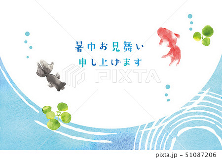 暑中お見舞い　金魚 51087206