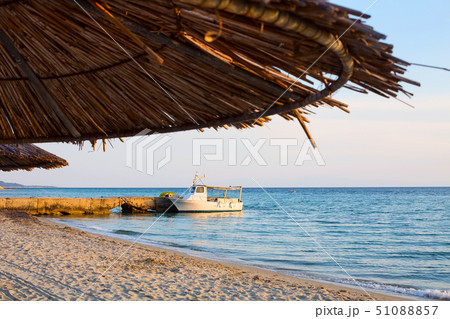boat and sea beach sunset view boat and sea beach sunset view 51088857